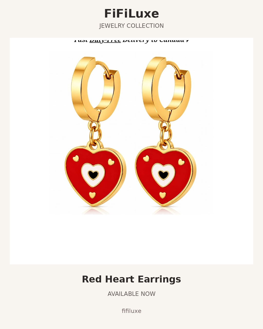 Red Heart Earrings — image 1 of 5