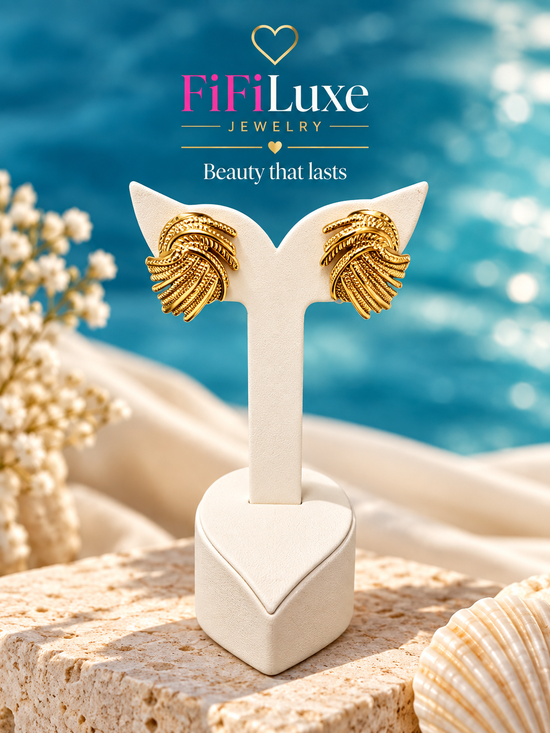 Luxe Feather Drop Earrings — image 3 of 7