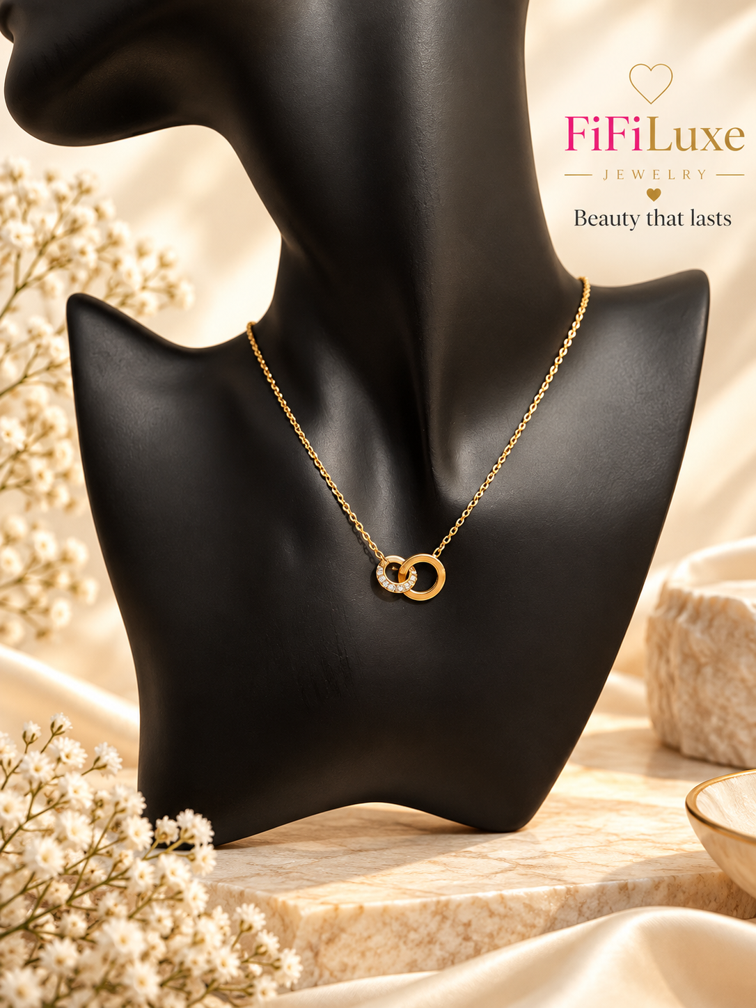 Interlocking Rings Necklace — image 2 of 6