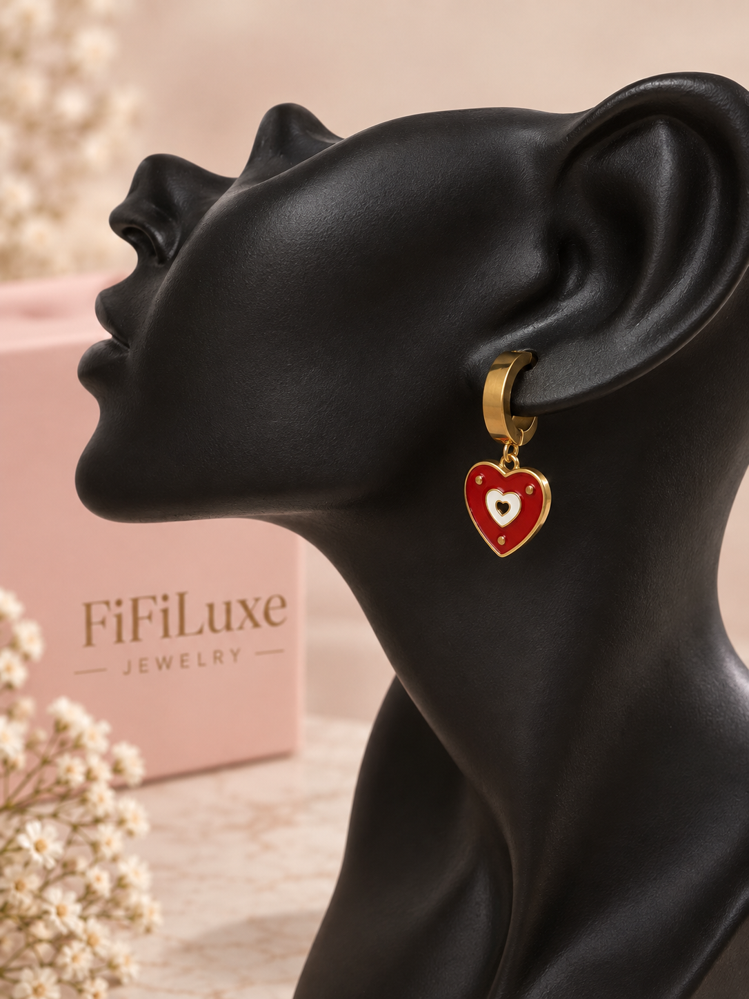 Red Heart Earrings — image 2 of 5