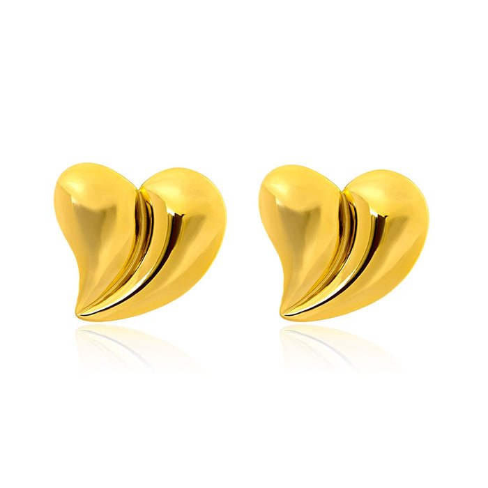 FiFiLuxe Sculpted Heart Studs