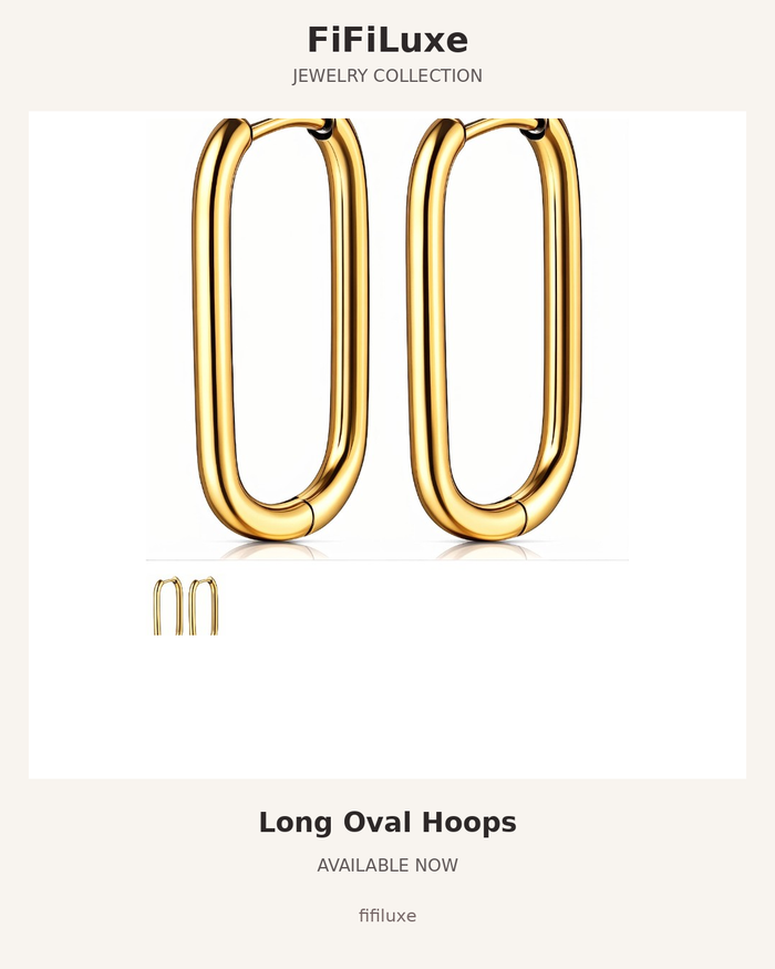 Elongated Hoop Earrings