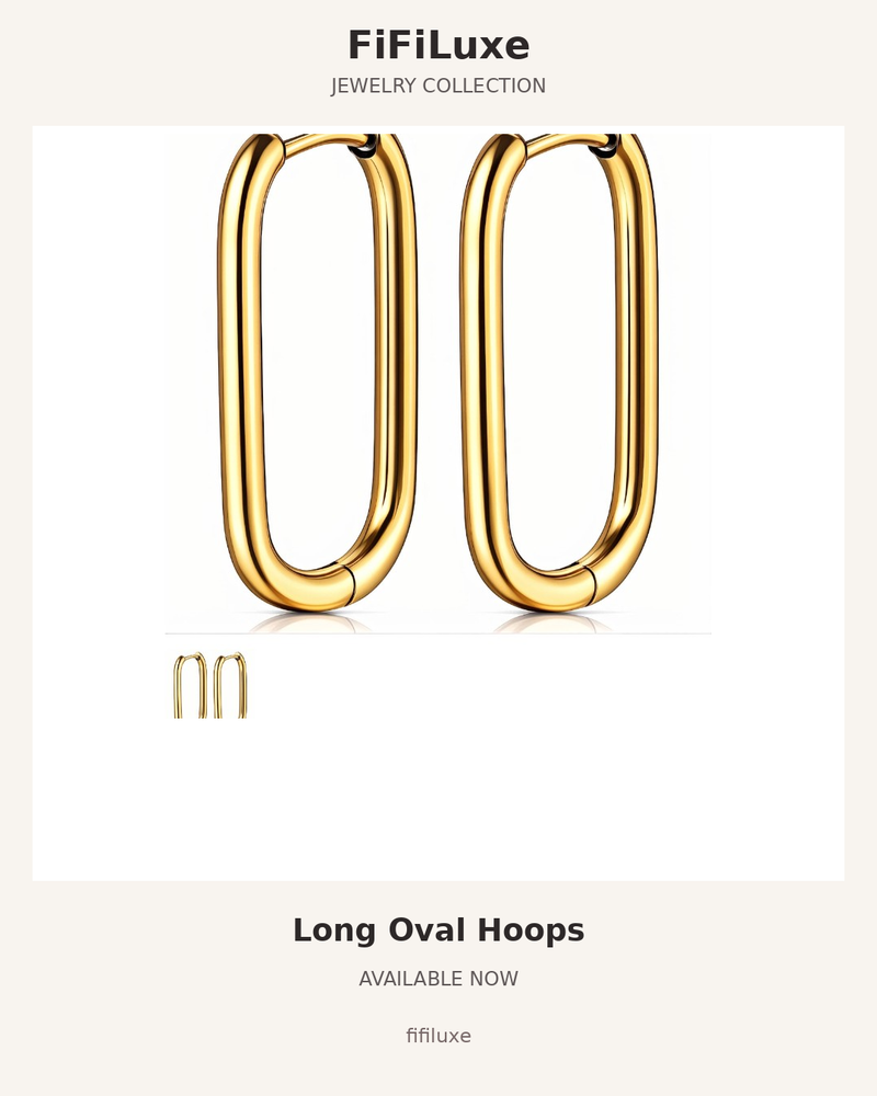 Long Oval Hoops