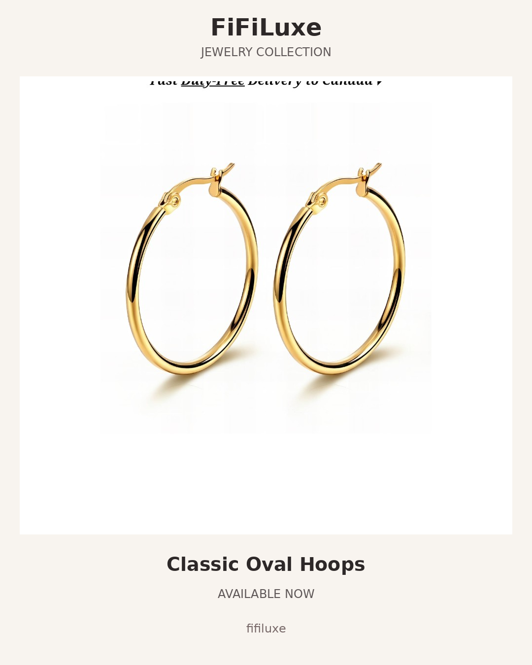 Classic Oval Hoops — image 1 of 5