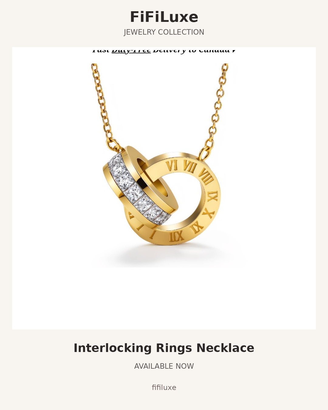 Interlocking Rings Necklace — image 1 of 6