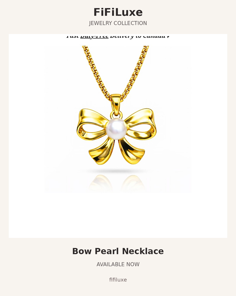 Bow Pearl Necklace