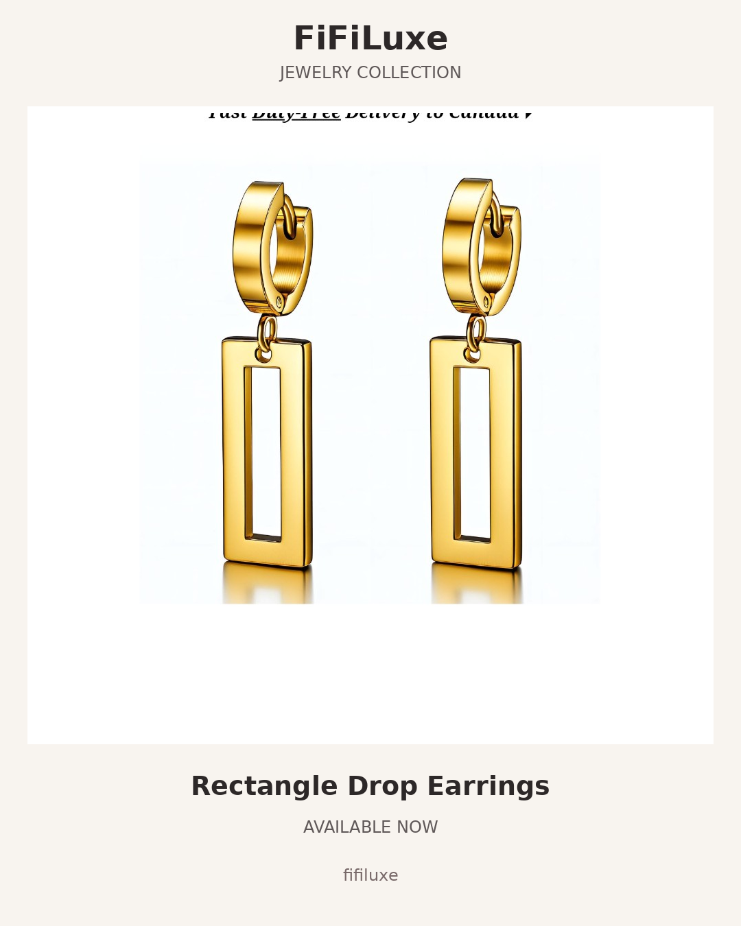 Rectangle Drop Earrings