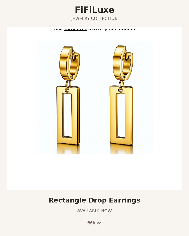 Rectangle Drop Earrings
