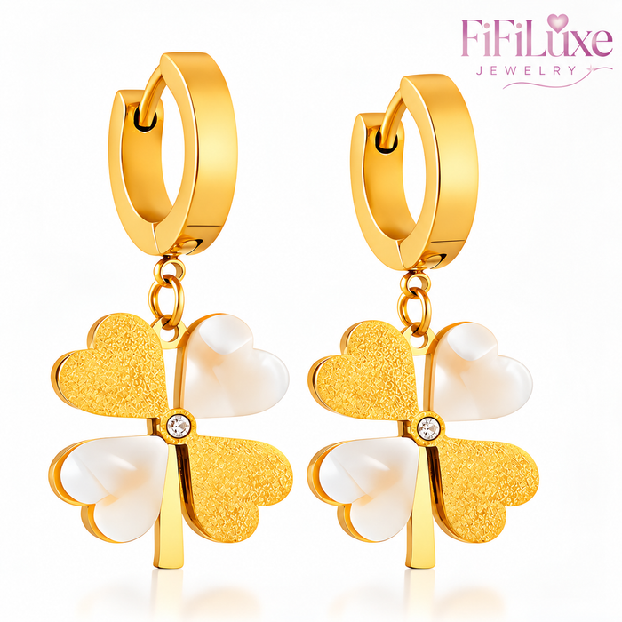Floral Butterfly Drop Earrings