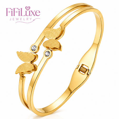 Butterfly Bangle Bracelet - FiFiLuxe Jewelry
