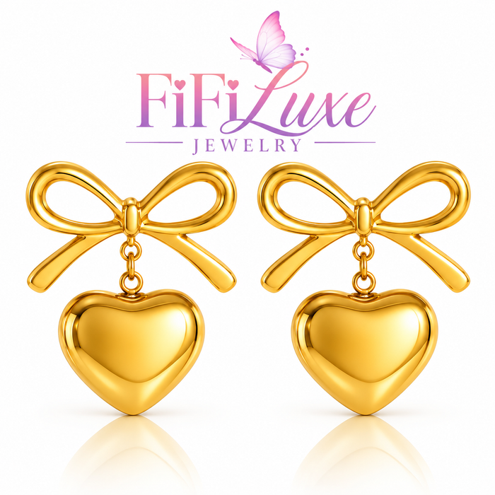 Pavé Heart Huggie Earrings