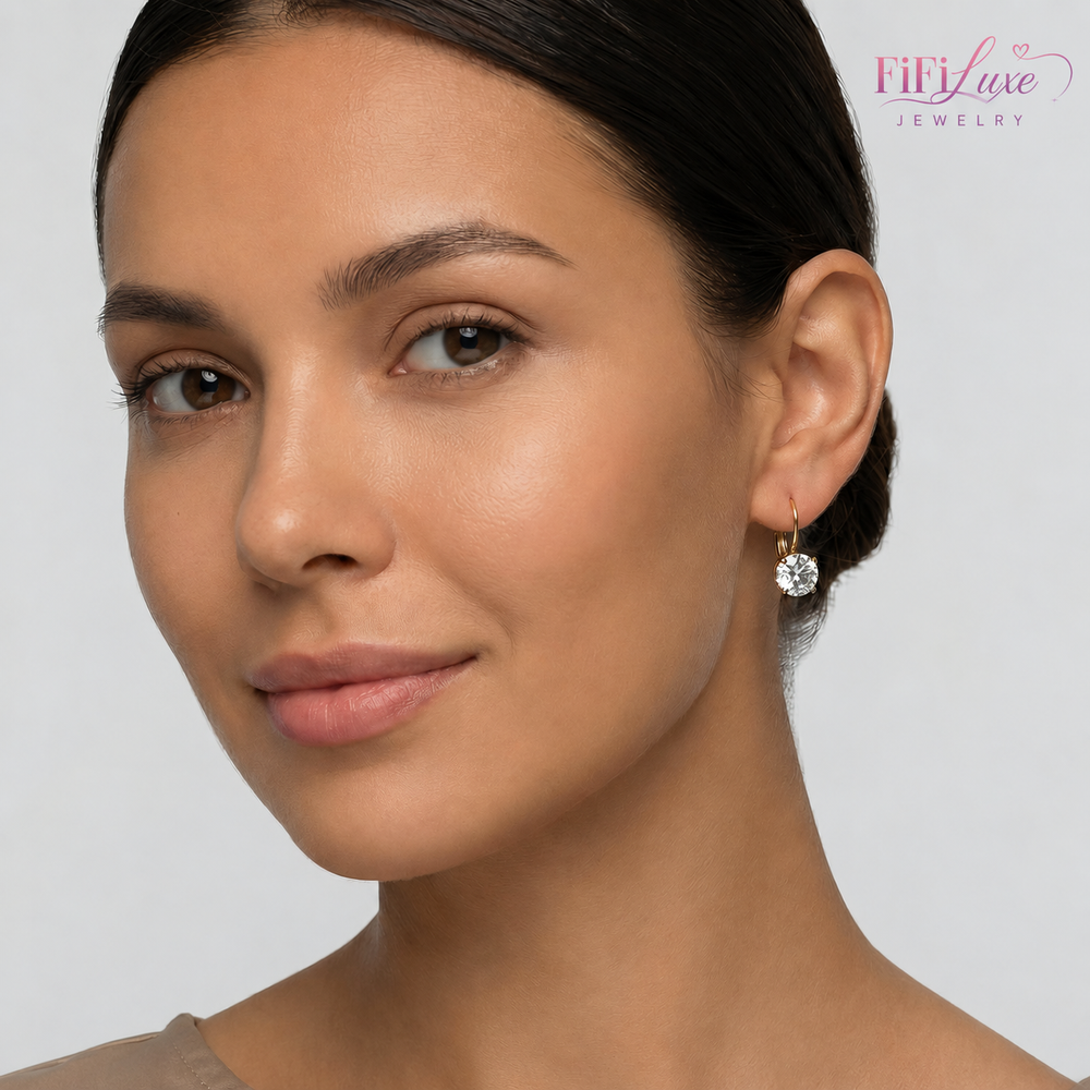 Crystal Twist Drop Earrings