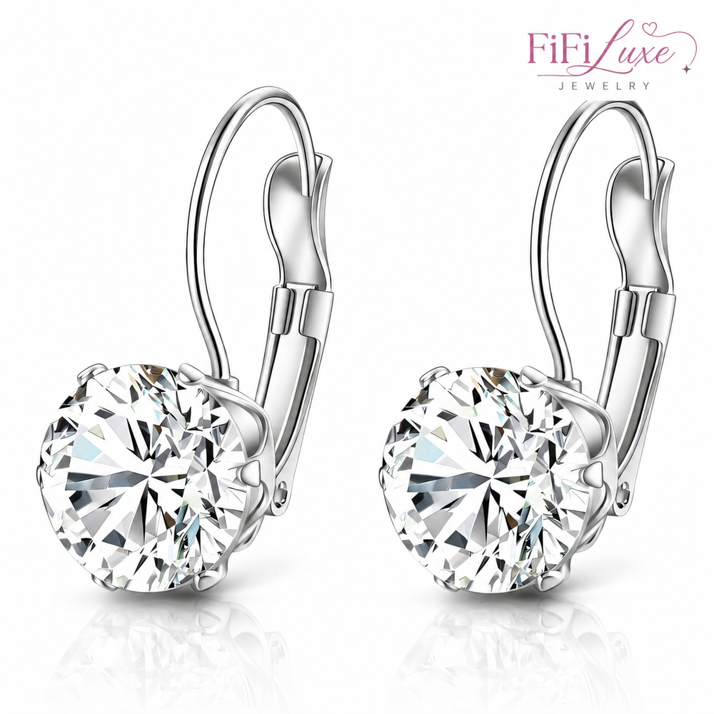 Silver Crystal Twist Drop Earrings – FiFiLuxe Jewelry