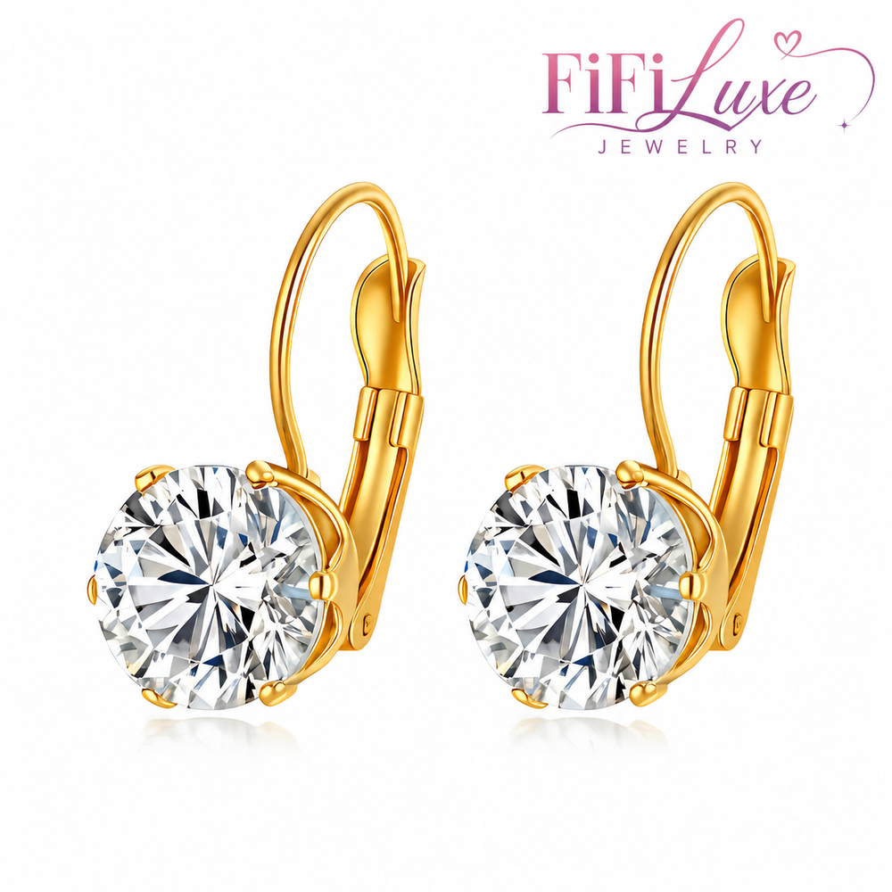 Crystal Twist Drop Earrings