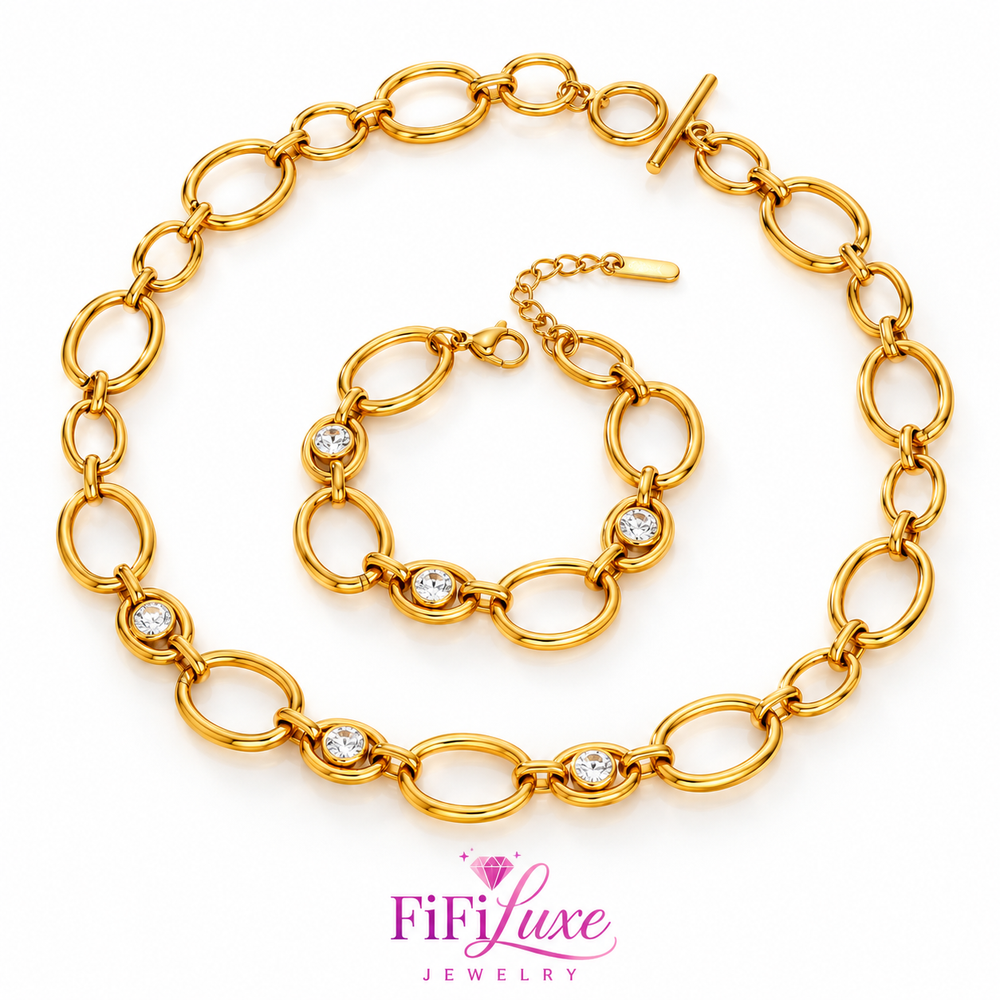 Luna Link Crystal Jewelry Set