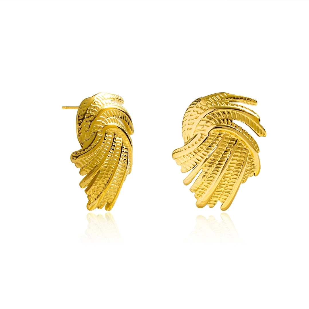 Luxe Feather Drop Earrings
