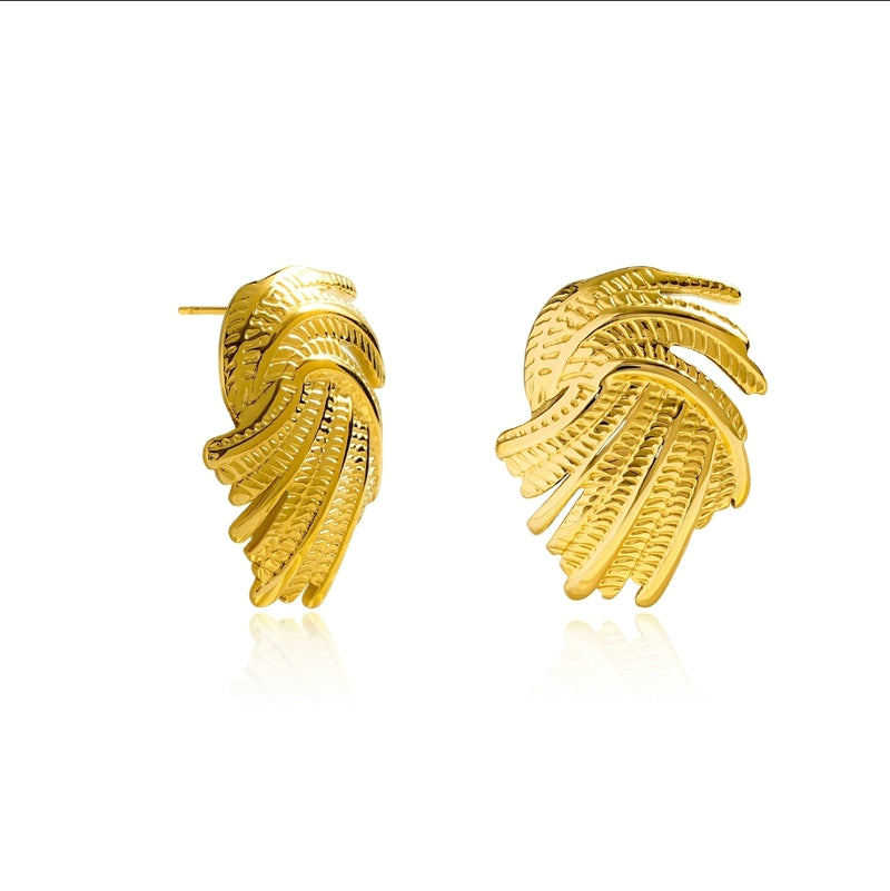 Luxe Feather Drop Earrings