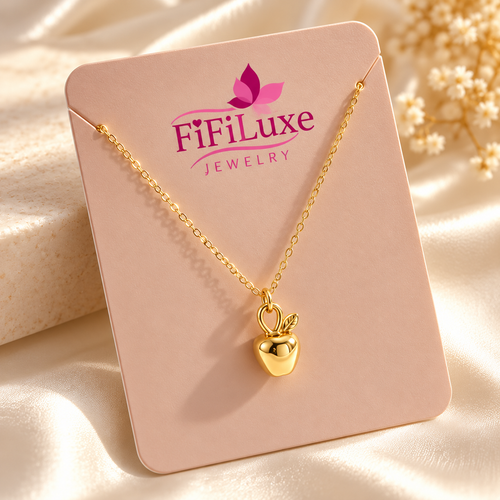 Apple Belle Necklace in gold — FiFiLuxe Jewelry