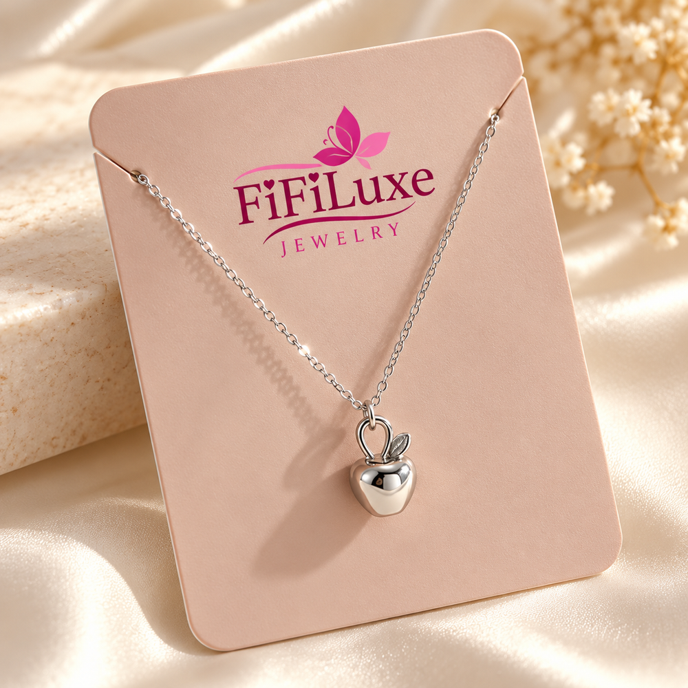 Apple Belle Necklace in silver — FiFiLuxe Jewelry