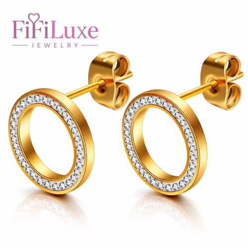 FiFiLuxe Crystal Halo Studs