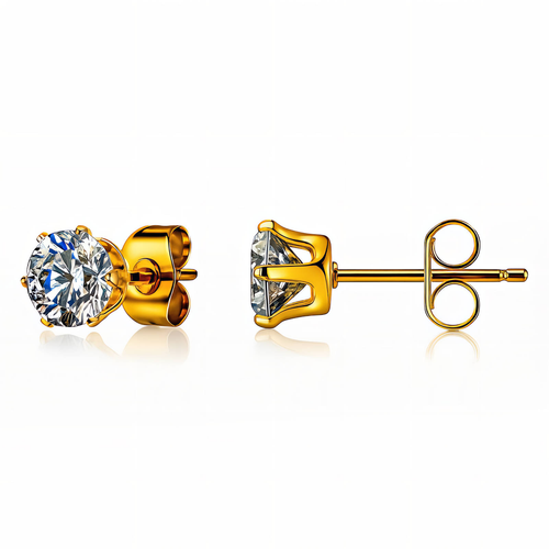 Golden Halo Stud Earrings - FiFiLuxe Jewelry