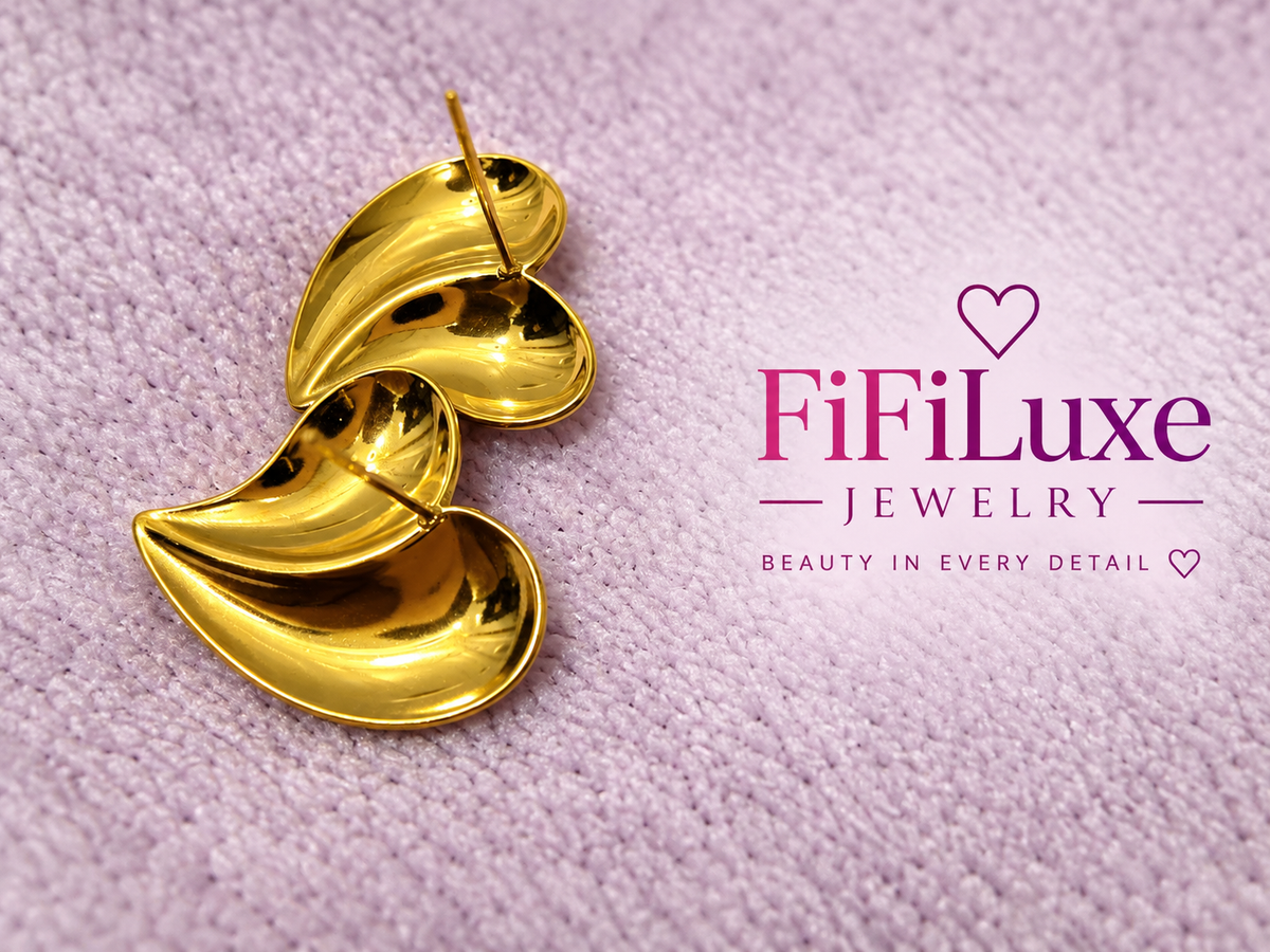 Sculpted Heart Studs — image 6 of 6