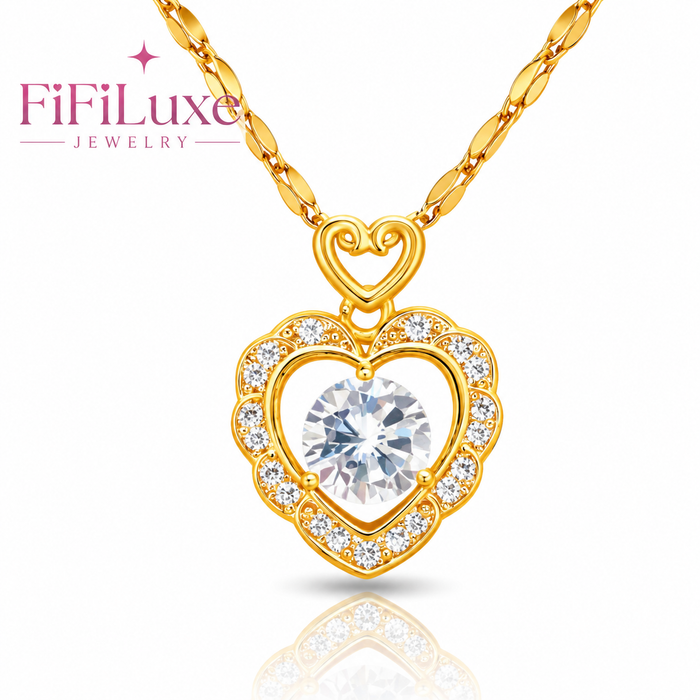 Crystal Heart Pendant Necklace
