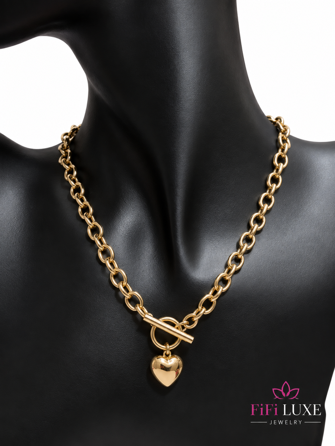 Engraving-Ready Heart Necklace — image 3 of 5
