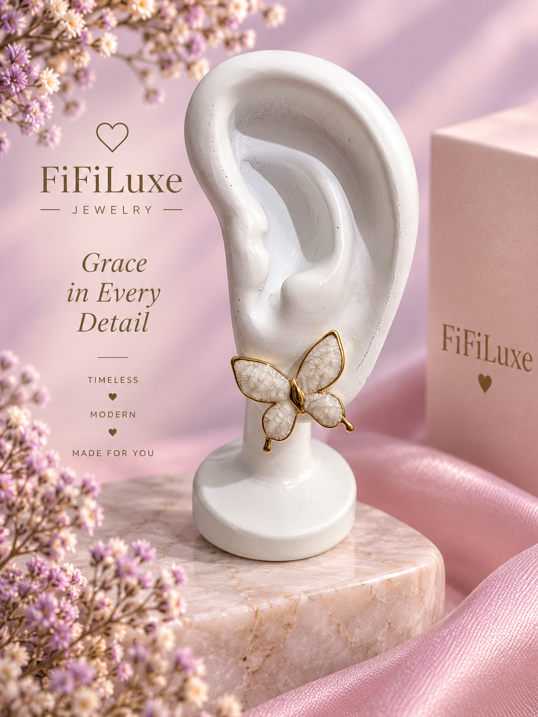 Butterfly Stud Earrings — image 3 of 5