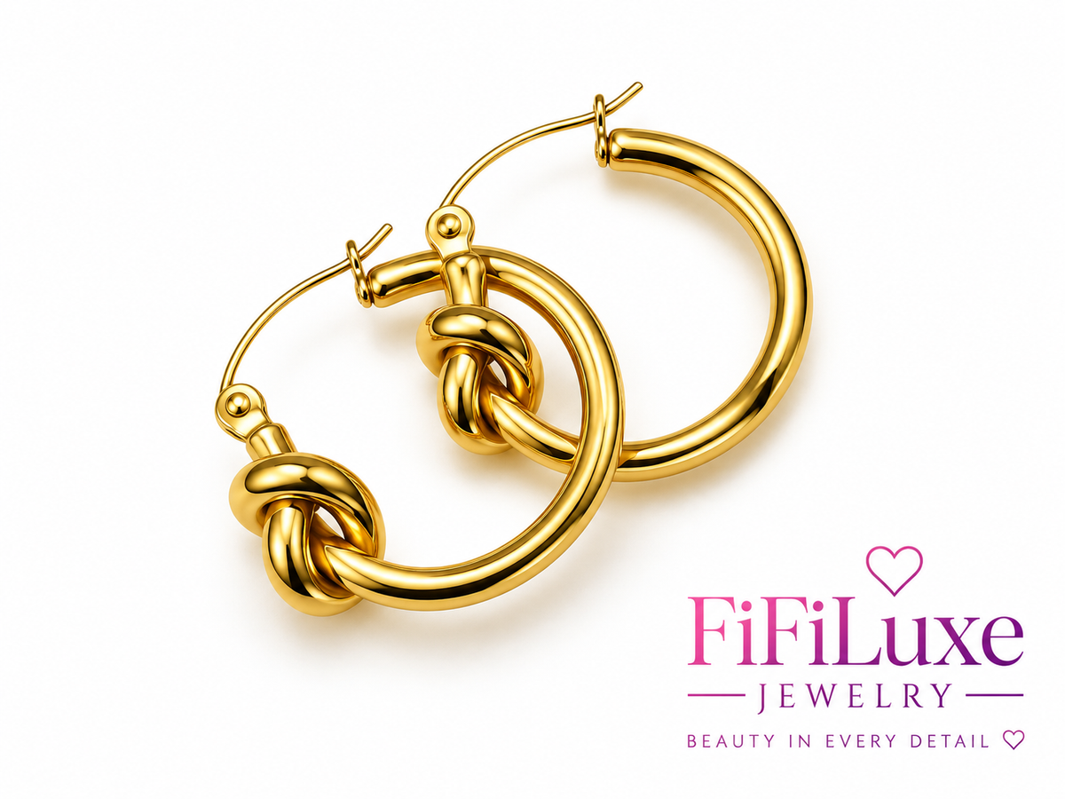 Knot Hoop Earrings — image 3 of 5