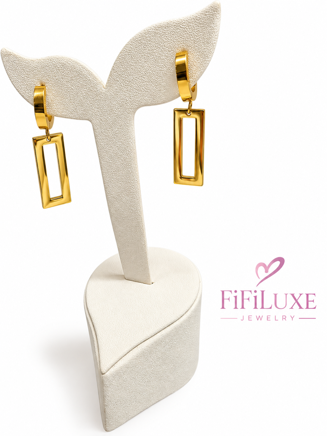 Rectangle Drop Earrings — image 3 of 5