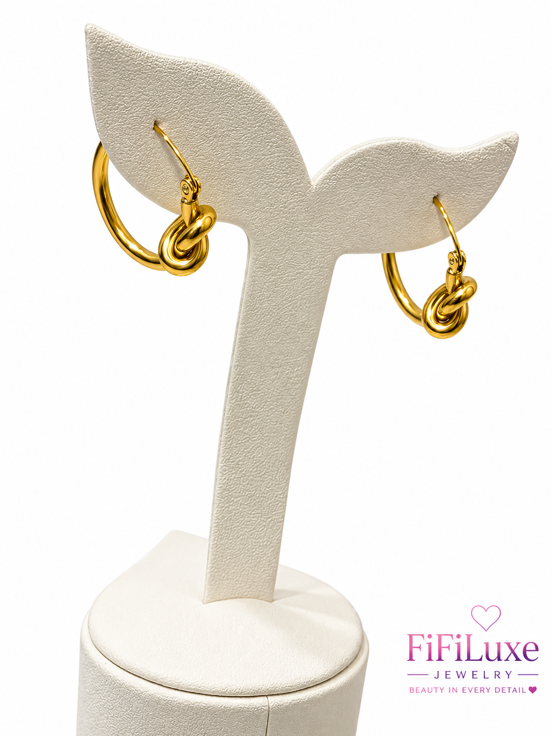 Knot Hoop Earrings — image 4 of 5