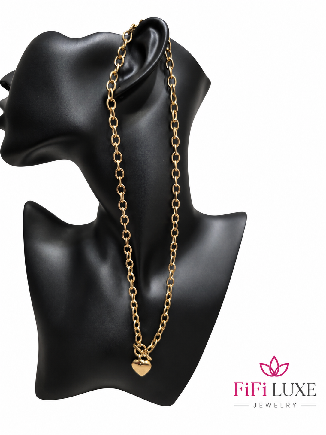 Engraving-Ready Heart Necklace — image 2 of 5