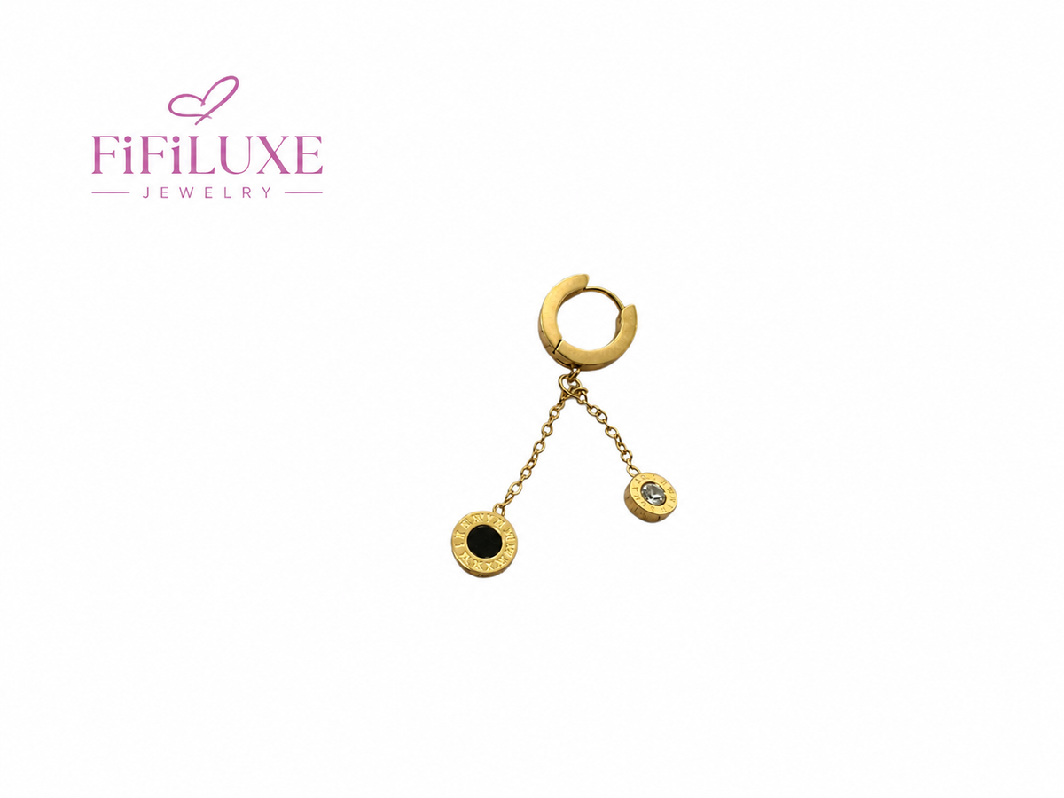 Roman Numeral Drop Earrings — image 4 of 4