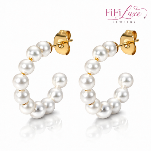 Pearl Elegance Hoops