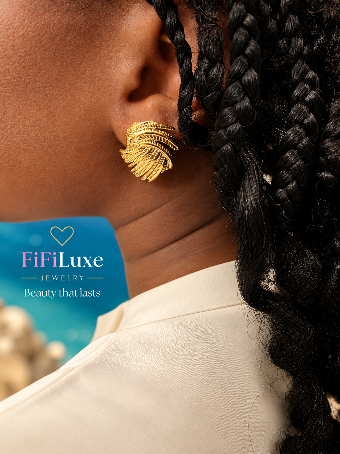 Luxe Feather Drop Earrings — image 5 of 7