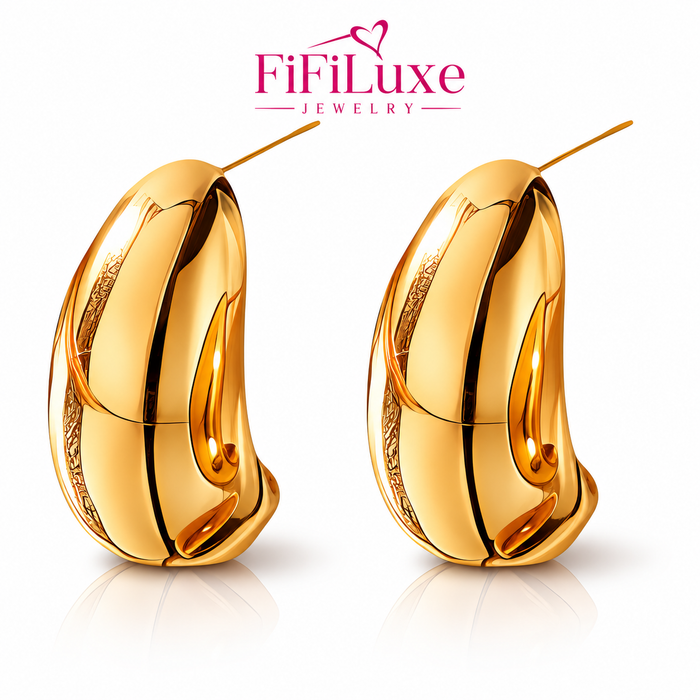 Sculpted Crescent Earrings