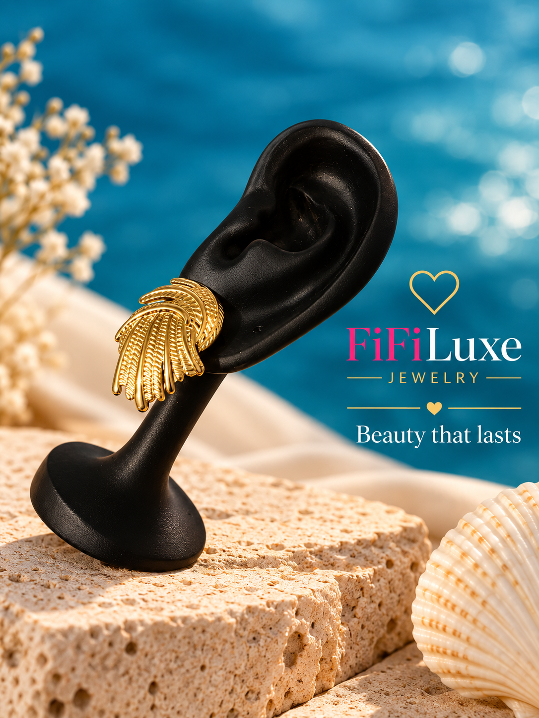 Luxe Feather Drop Earrings — image 6 of 7