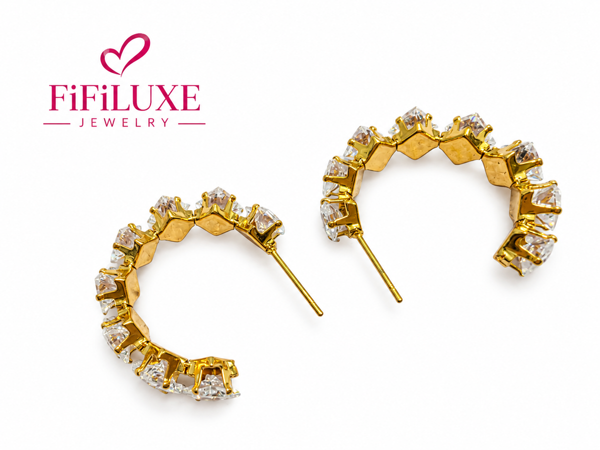 Crystal Hoop Earrings — image 3 of 5