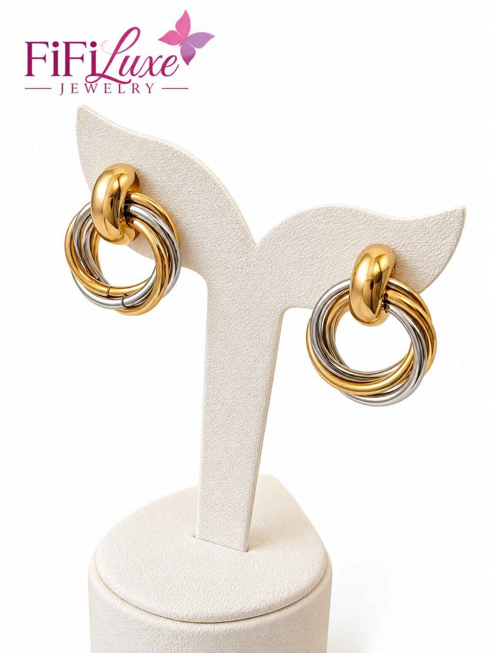 Sculpted Geometric Drop Earrings