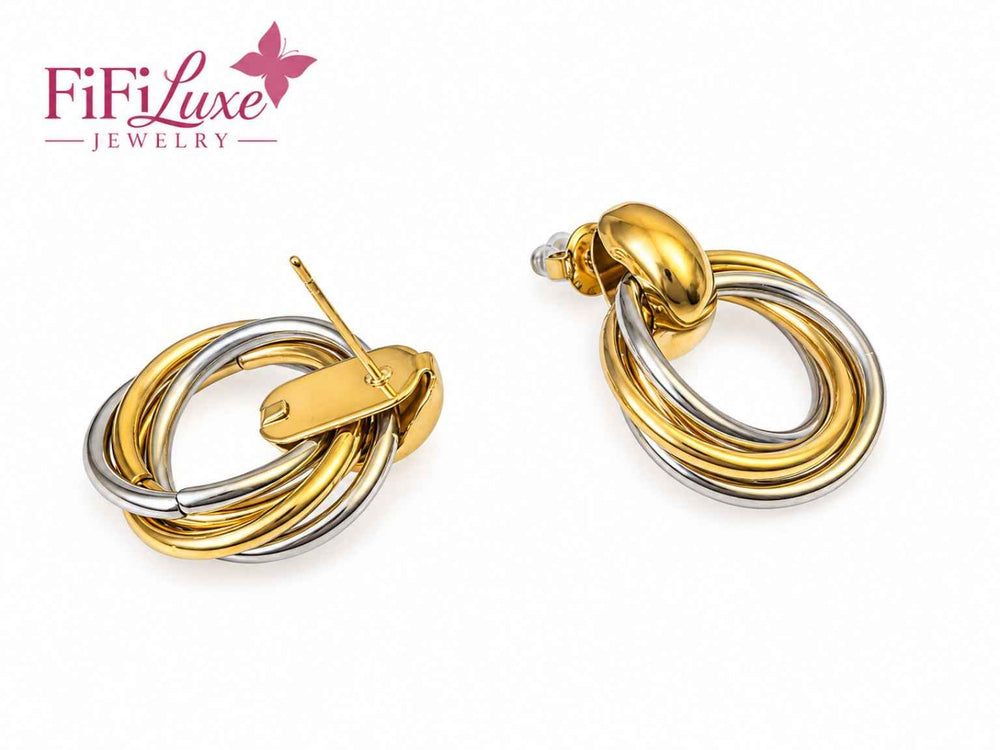 Sculpted Geometric Drop Earrings