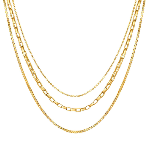 FifiLuxe Golden Hour layered gold-tone necklace