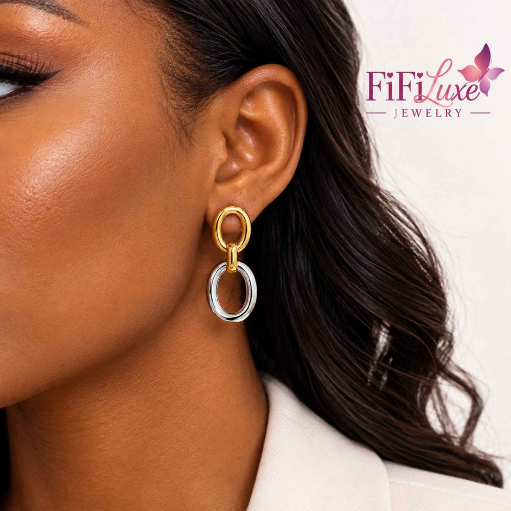Sculpted Geometric Drop Earrings