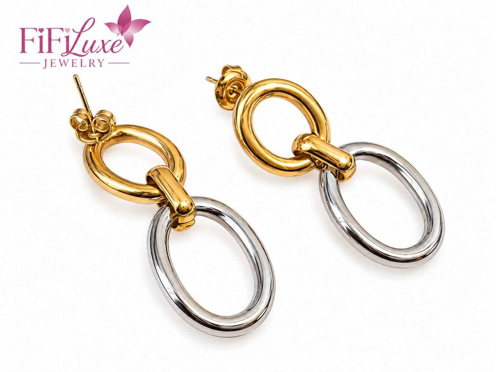 Sculpted Geometric Drop Earrings