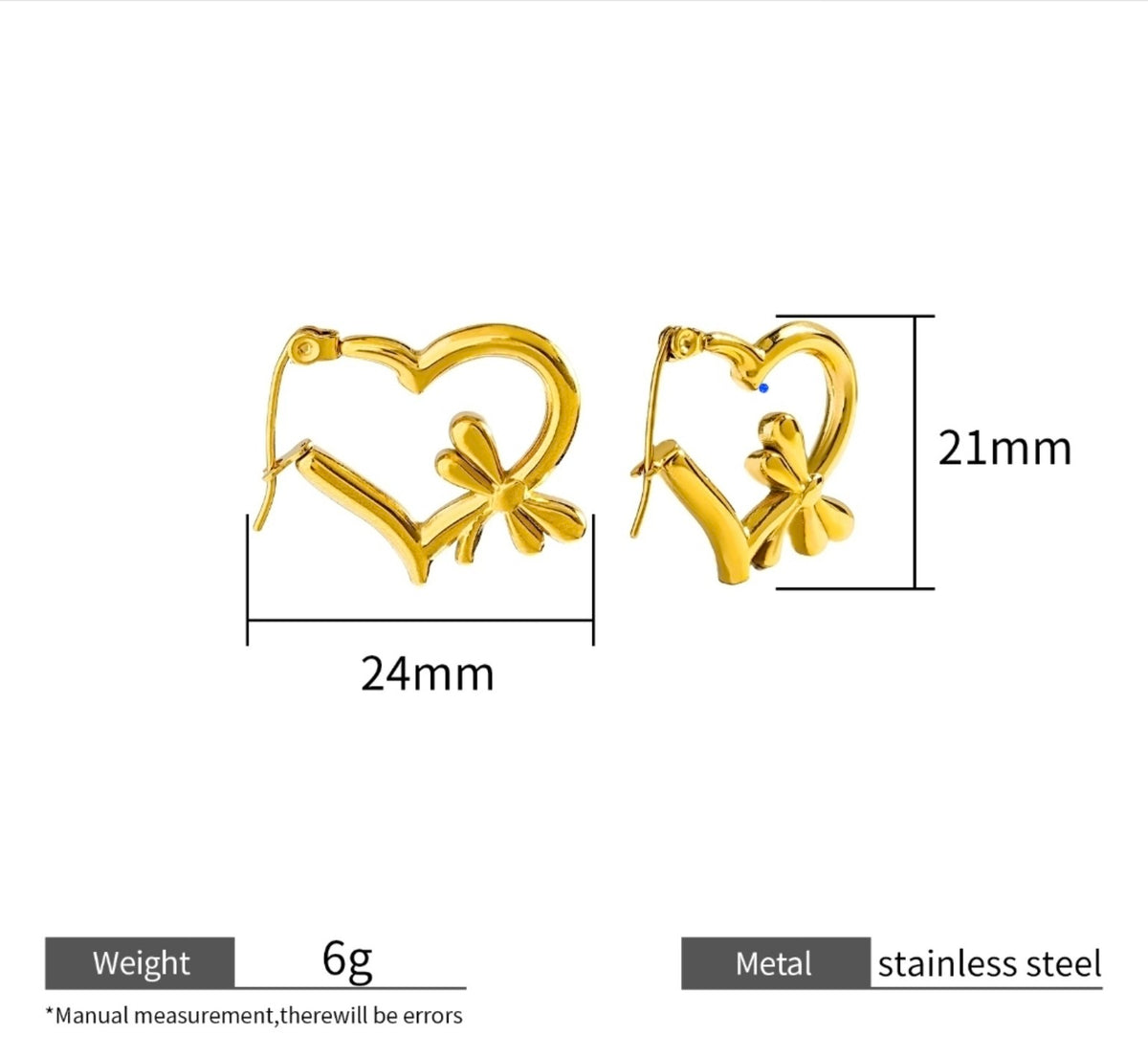 Linked Hearts Earrings size and weight — image 3 of 6