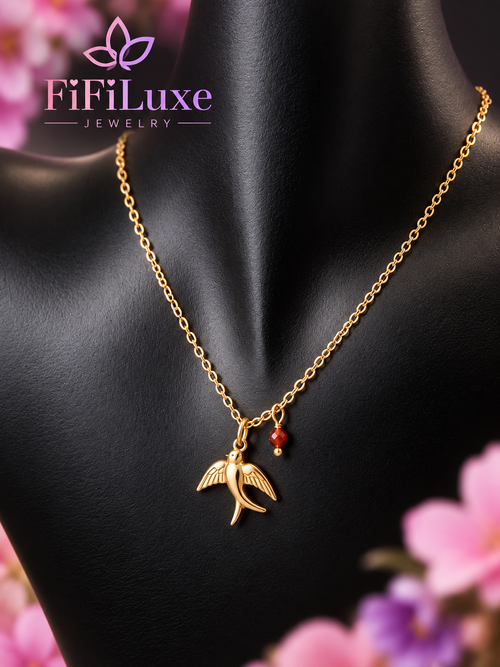 Soléa Swallow Charm Necklace