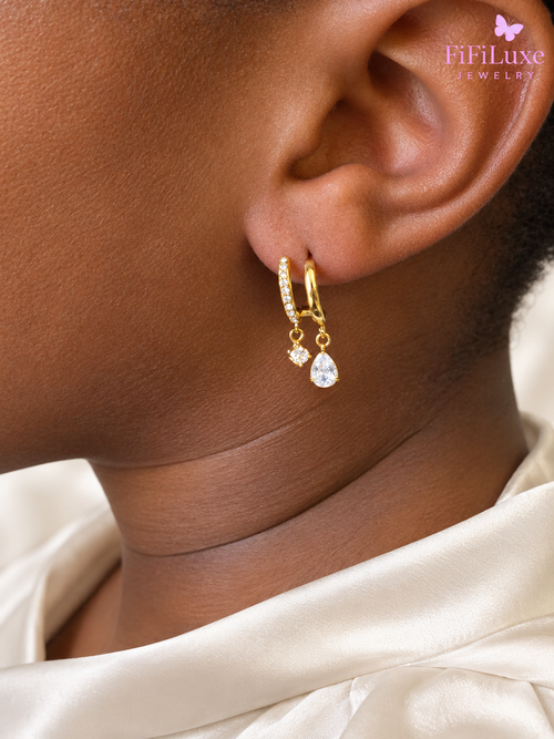 Celeste Crystal Hoops