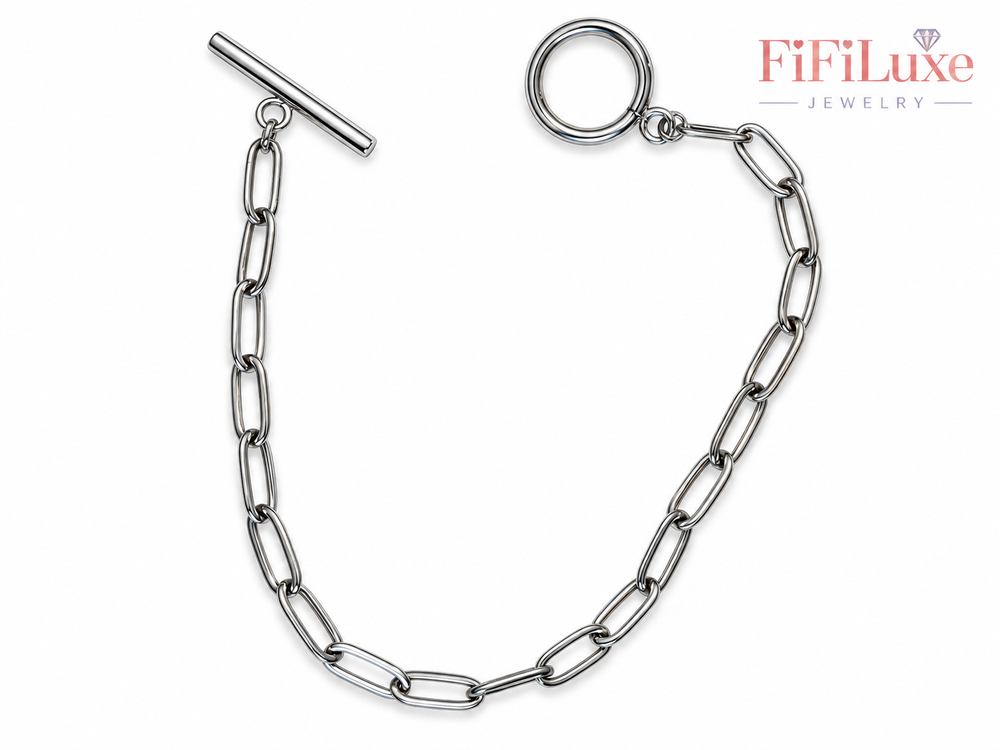 variant: Silver | The Enny Link Bracelet, silver bracelet product view