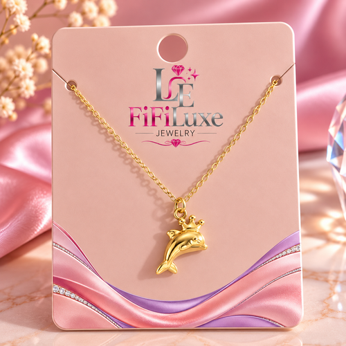 Royal Dolphin Necklace - Gold