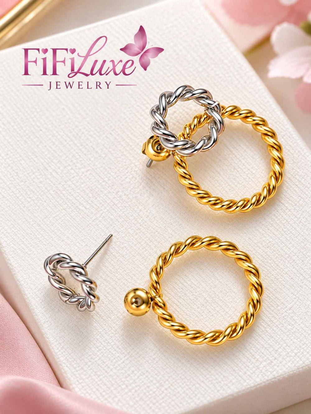 Sculpted Geometric Drop Earrings